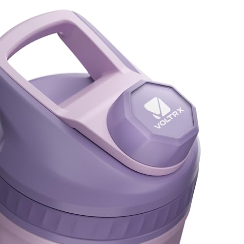 Image of VOLTRX ChillMix Shaker Bottle Insulated Stainless Steel - USB C Rechargeable Electric Protein Shake Mixer, Shaker Cups for Protein Shakes and Meal Replacement, Dream Purple, 16 oz