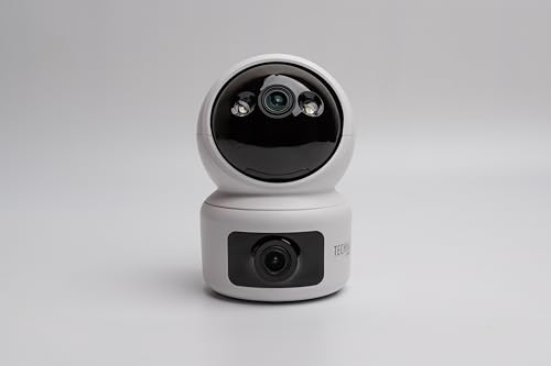 Technaxx Caméra IP Wi-FI d'intérieur TX-327 à Double Objectif 2Mpx + 2Mpx – Panoramique/Inclinaison 345°/65°, Vision Nocturne Couleur, Audio...
