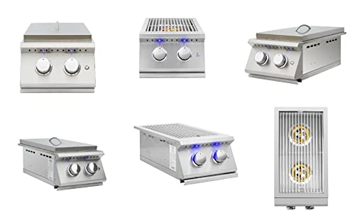 Ams Fireplace Outdoor Grill Kitchen Package Summerset Sizzler Pro | 40" Built-In Grill Set | Sizzler Pro Double Side Burner | 3-Drawers & Access Door Combo | Vented Propane Tank Or Trash Drawer | Utensils Drawer | Stainless Steel Drop-In Sink & Hot/Cold Faucet | 4.5 Compact Refrigerator | Grill Cover, Rottissire Kit, Griddle Plate, Smoker Tray | Free Grill Basket, Island Vents And 5In1 Bbq Tools (40" Grill Package-4, Fuel Type: Natural Gas) #TOP2