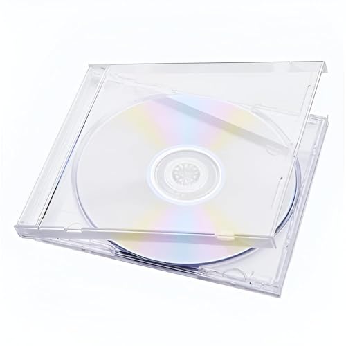 Image of Professional Transparent CD /DVD Jewel Case - Standard 10.4mm Thick Plastic Storage for CDs & DVDs - Clear Protective with Tray - Pack of 10