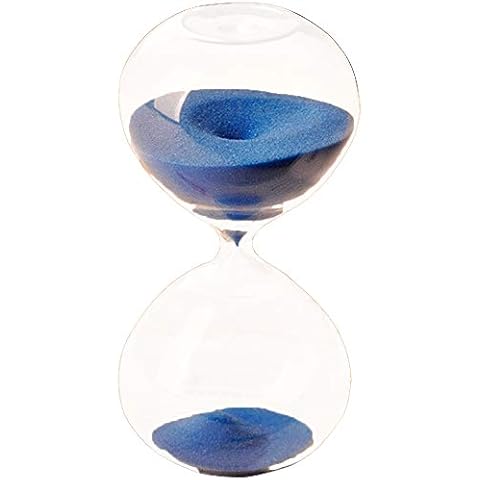 GracesDawn Super Beautiful Transparent Glass Hourglass Blue Sand Timer 15 Minutes a Nice Gift Cover