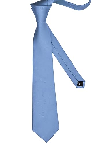 Image of GUSLESON Classic New 3.15 inch(8cm) Men's Solid Color Necktie Wedding Business Tie + Gift Box