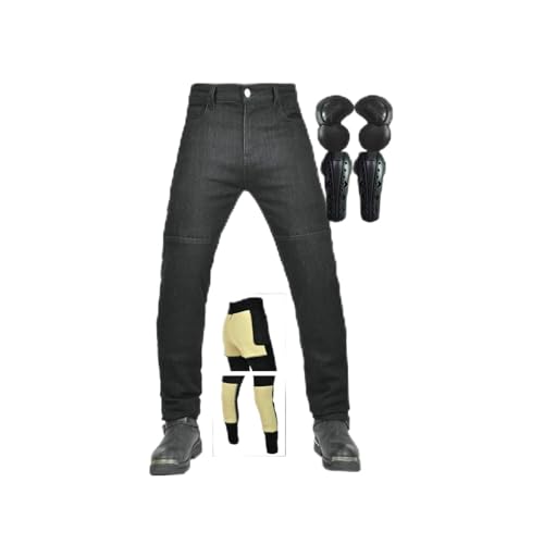 Jeans de motocross en denim moto avec 4 armures amovibles toutes saisons