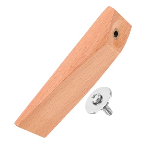 ibasenice Wooden Pot Handle for Iron Wok Removable -Scald Grip for Frying Pans and Saucepans Outdoor and Kitchen Accessory Easy Installation and Replacement