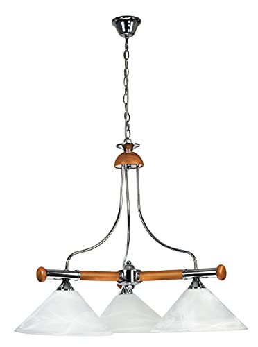 Lustre de cuisine moderne résolvant le manque de luminosité sur îlot central 3 lumières