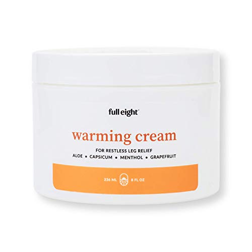 Fast Acting FullEight Warming Cream - Agitated Leg Relief - Long Lasting, Natural Calming Cream Formula â€“ USA Made Safe and Easy to Use - Home Use (8 oz.)
