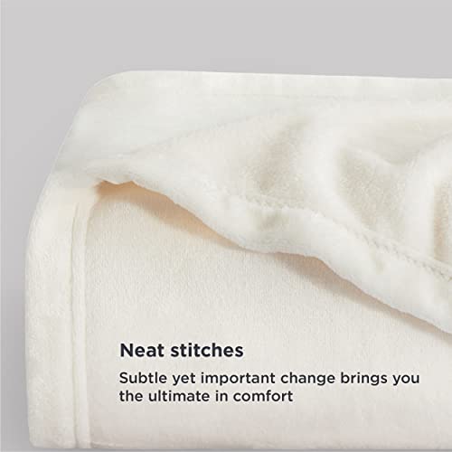 Image of Bedsure GentleSoft Fleece Blanket Twin XL - College Dorm Room Essentials for Guys and Girls Soft Warm Throw Blanket Dorm Room Decor, Cream 66x90 inches
