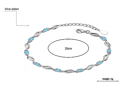 Image of Nilu's Collection Glam up Your Look with Stylish 925 Silver-Plated Copper Bracelet for Women and Girls