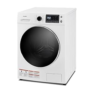 COMFEE’ 24″ Washer and Dryer Combo 2.7 cu.ft 26lbs Washing Machine Steam Care, Overnight Dry, No Shaking Front Load Full-Automatic Machine, Dorm White