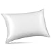ALASKA BEAR Natural Silk Pillowcase, Hypoallergenic, 19 Momme, 600 Thread Count 100 Percent Mulberry Silk, Toddler Size with Hidden Zipper (1pc, Cool White)