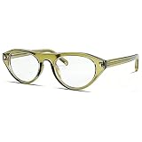 HJSTES Cateye Blue Light Glasses for Woman Men 2026 Trendy Oval Cat Eye Frame Bluelight Blocking for Computer/Reading/Selfie(Clear Green)