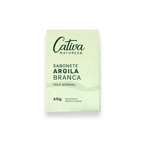 Sabonete Argila Branca Para Pele Oleosa Cativa Natureza Orgânico Natural Vegano, Cativa Natureza