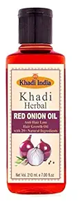 Khadi Red Onion Hair Oil For Healthy Hair With Pure Coconut, Sesame Seed, Neem Oil Contol Hair Loss,Thinning,Dandruff And Promotes Hair Growth 210ML at Rs. 207