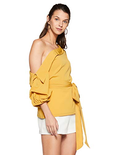 Image of plusS Women's Regular fit Top (LTP3127-CAMEL-L Camel L)
