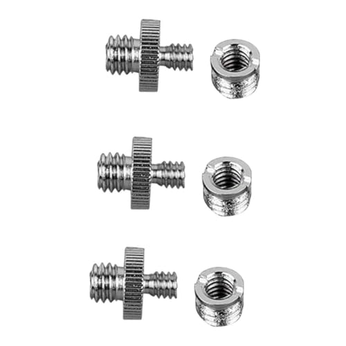 HEALSOPTHY 9個 カメラ取付具用高耐久属製ネジ点 クイックリリースブラケット対応 三脚およびカメラホルダー用変換アダプター付き