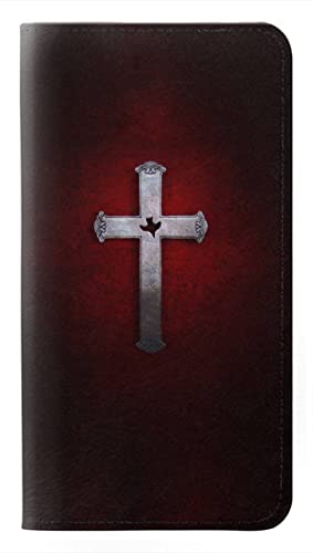 Étui iPhone 17 Pro Christian Cross flip housse portefeuille en cuir à clapet