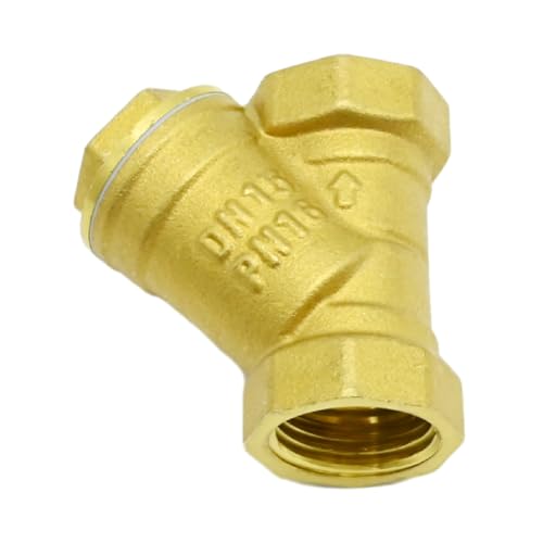 Image of 1 /2'' Y Strainer, Female Thread Y Shaped Brass Strainer Filter Valve Connector Pipe,Fittings Adaptor Connector for Water Oil Separation