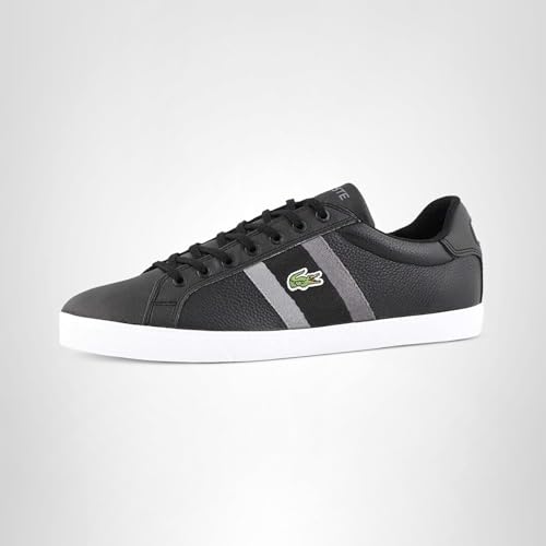 Lacoste Men's Grad Vulc Sneaker, Black/Dark Grey, 11.5