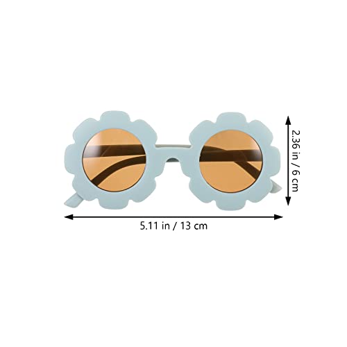 Amosfun 3Pairs Toddler Sunglasses Girl Sunflower Sunglasses Baby Sunflower Glasses - Image 3