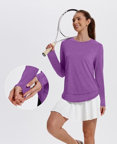 Image of XIEERDUO Women's Workout Tops Long Sleeve Shirts Sun Protection UPF 50+ Quick Dry Shirts for Hiking Running S-3XL