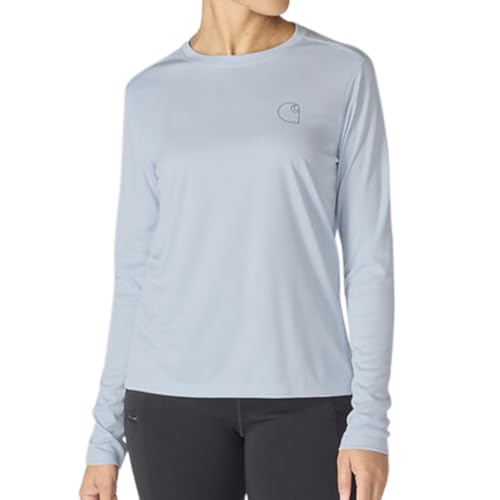 Carhartt Women's Force Sun Defender Lightweight Long-Sleeve Graphic T-Shirt, Blue Aura, 3X - image 1
