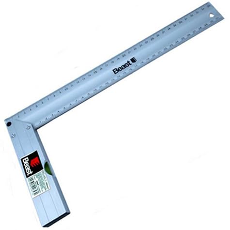 Escuadra de Aluminio para Carpintero con Burbuja de 250 a 400 mm, 250mm.