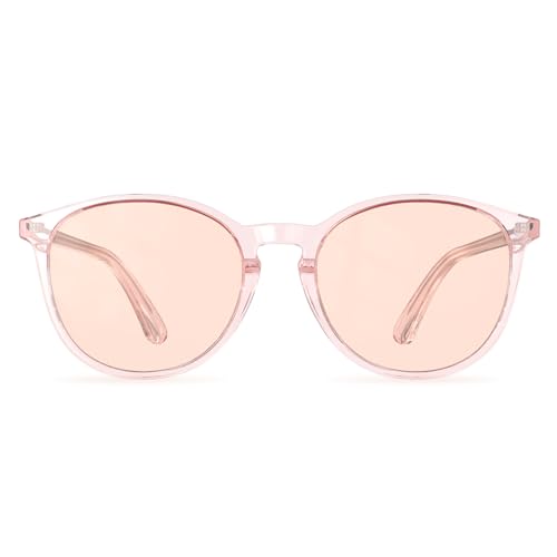 Image of Bloomoak Rose Migraine Glasses, FL-Flex Light Sensitivity Relief Glasses for Fluorescent LED Glare /Photophobia /Eye Strain