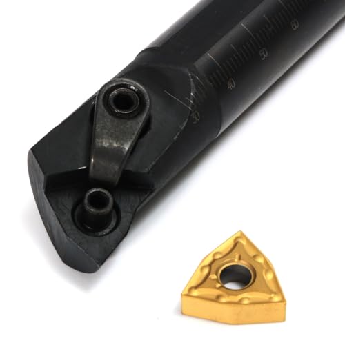 Maizoon CNC-Drehwerkzeughalter S20R-MWLNR08 Bohrstange + 10 Stück WNMG0804 Hartmetall-Einsatz + 2 Sechskantschlüssel Fräser mit hoher Härte DZ19