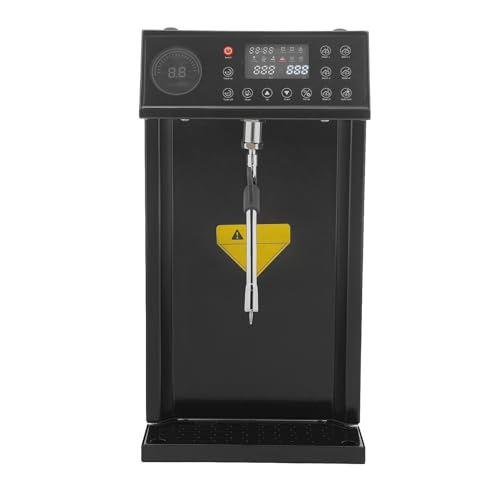 Commercial Milk Frother, 1.3KW 8L Multi-Purpose Full-Automatic Steam Boiling Water Frothing Machine...