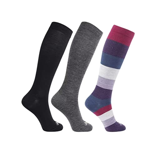 Image of ja vie Women & Men Comfy 75% Merino Wool Compression Socks 15-20mmHg Extra Soft