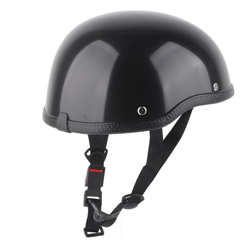 Casco de motocicleta de media cara vintage de fibra de vidrio dura para ciclismo de carretera