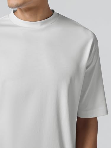 Image of XYXX Drift Oversized Tshirt for Men | 100% Combed Cotton | Solid Roundneck Drop Shoulders Half-Sleeve T Shirt