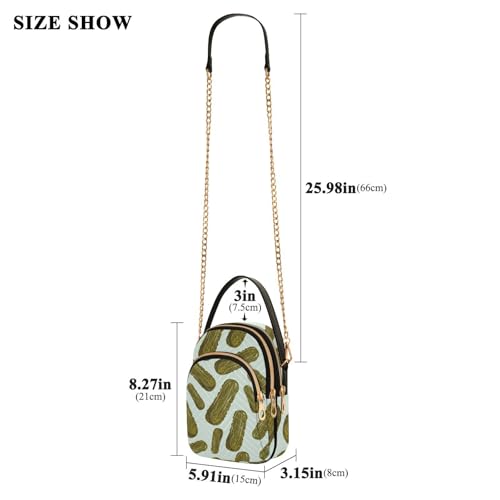 Pickle Cucumber Crossbody Bags for Women Detachable Strap Purses Shoulder Bag Travel Handbags3