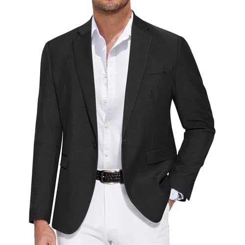 COOFANDY Men’s Casual Blazer One Button Sport Coat Slim Fit Lightweight Suit Blazer Jacket