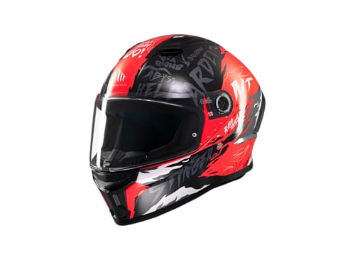 MT Helmets Stinger 2 – Casco Moto Integral Deportivo con Pantalla Antivaho Compatible con Pinlock, Visor Solar Full Vision, Interior Lavable y Calota HIRP | Homologado ECE 22.06 & DOT