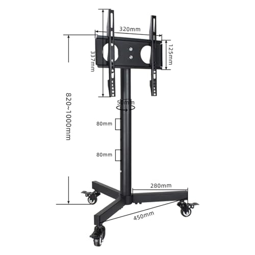 Soporte móvil para TV con ruedas ajustable para 14-32 pulgadas miniatura 2