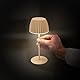 BRILONER - Riffle Mini LED Tischlampe kabellos IP44 mit Lichtkante, Touchdimmer, Akku tauschbar, Nachttischlampe, LED Lampe, Akku Lampe, German Design Award Winner 2025, 8,5 x 20 cm, Beige