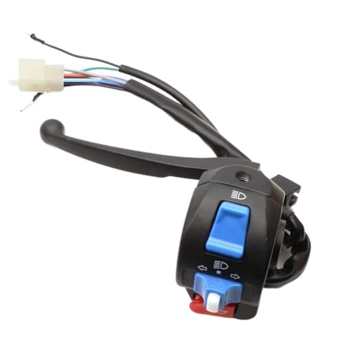 Interruptor de luz izquierda para moto con control de intermitentes bocina y manillar de 8 cables 2