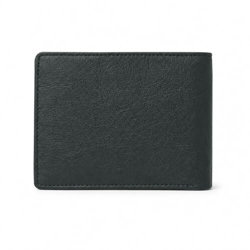 Image of VEMILIO Men's Vegan Leather Wallet with Coin Pocket | Slim Bifold Wallet for Men | 2 Cash Compartments | 3 Card Slots & 2 Hidden Pockets | Stylish Wallet for Daily Use & Gifting (Green)