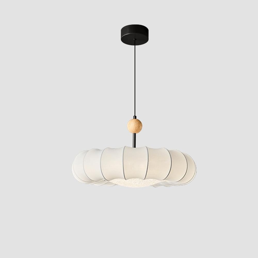 Lustre moderne blanc de style tambour, luminaire suspendu haut de gamme