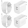 iPhone 17 16 15 Charger Fast Charging, 20W USB C Charger Block with 10FT Long USB C Charging Cable Cord for iPhone 17 Pro Max/17 Pro/17/, 16 15 Pro Max/16 15 Pro/16 15,iPad Pro/Air, Android Phone