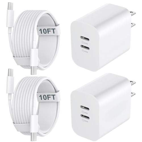 iPhone 17 16 15 Charger Fast Charging Cord 10FT Long USB C Charging Cable with 20W Type C Charger Block for iPhone 17 Pro Max/17 Pro/17/Air 16 15 Pro Max/16 15 Pro/16 15 iPad Pro/Air Android Phone