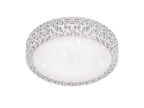 Reality Pegasus Plafoniera LED, Effetto Cielo Stellato, Diametro 28 cm, Integrata, 10 watts, Bianco