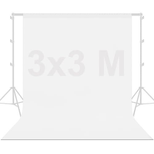 Amazon.co.jp: Lightdow 撮影用背景布 白 300cm×300cm 折りたたみ