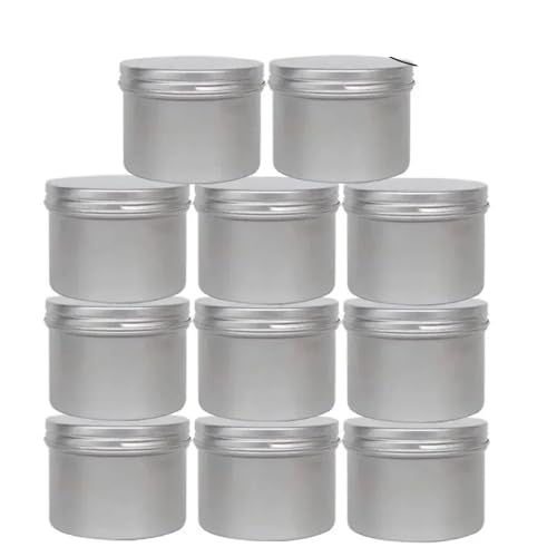 Tarros de velas de aluminio para decoración del hogar y organización de cremas, 24 uds