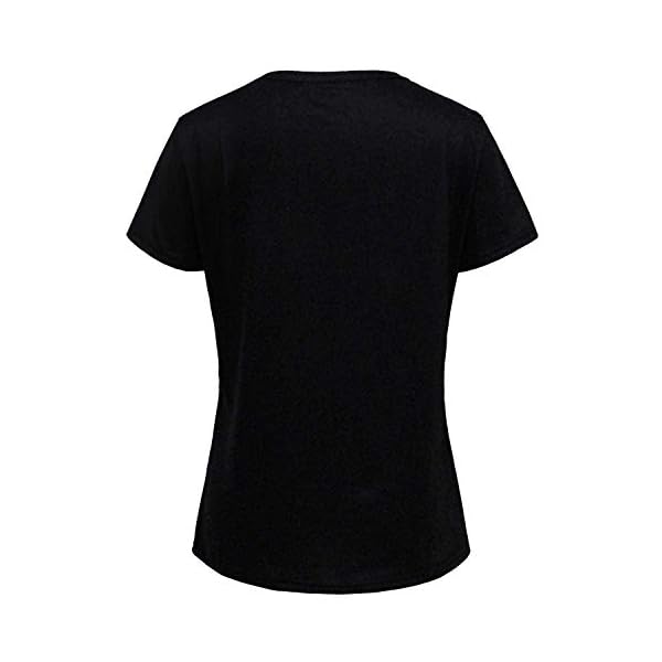 HIGO FASHION Womens Short Sleeve T-Shirt Sexy Rainbow Color Lips Funny Graphic Tie Tees 80s Tops - Image 4