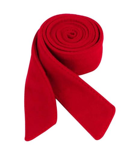 Fendawn Strive Double-Sided Coat Decorative Wide Clothes Belt Bow Tie Red, Medium