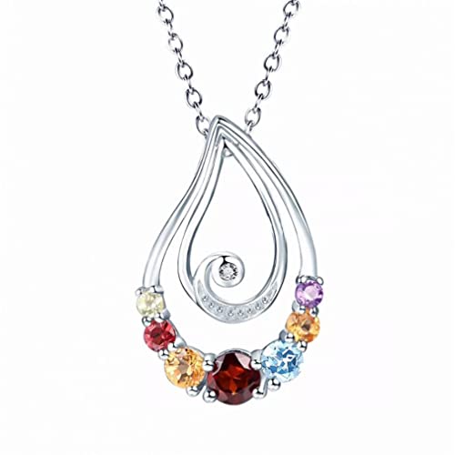 Ensemble en argent 925 avec grenat naturel et améthyste de haute joaillerie