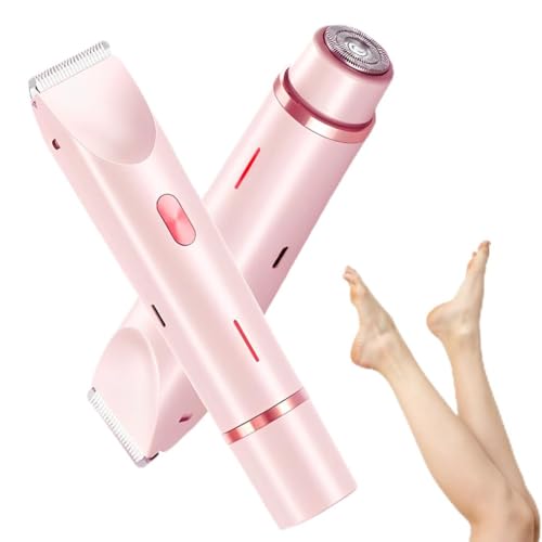 NHQZ Rasuradora Mujer Zona Intima,2 en 1 Depiladora Electrica con Estación Recargable USB,Indoloro Maquina Depilar,Impermeable IPX7, Para rostro, piernas, brazos, cuerpo, púbica
