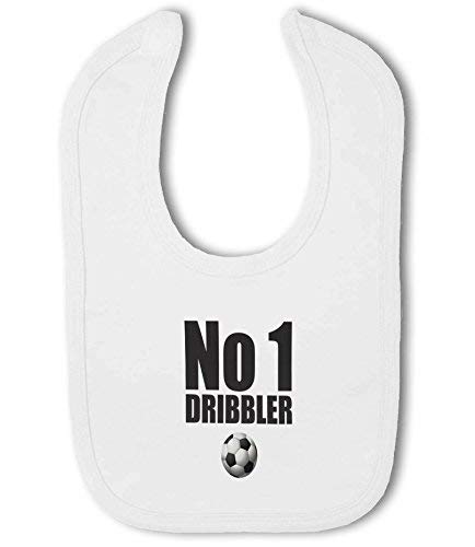 BWW Print - Number 1 Dribbler funny football - Baby Bib, Boy or Girl